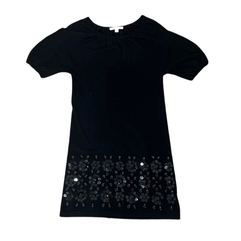 Rebecca Taylor Embellished Black Sweater Dress